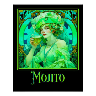 Art Nouveau Mojito Poster