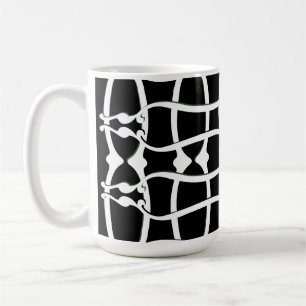Art nouveau monochromatic pattern  coffee mug