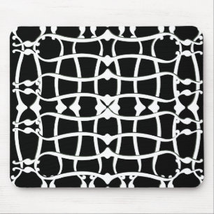 Art nouveau monochromatic pattern  mouse pad