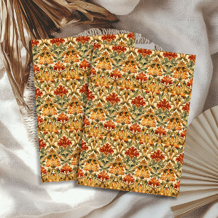 Art nouveau Morris fall autumnal pastel colours Tissue Paper
