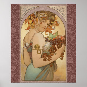 Art Nouveau Mucha Woman Print