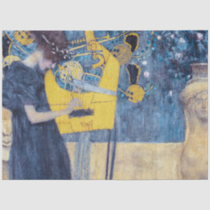 Art Nouveau "Music I" Painting by Gustav Klimt Tissue Paper