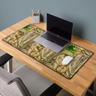 Art Nouveau Music Maidens Vintage Illustration Desk Mat