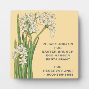 Art Nouveau Narcissus Flowers – Easter Plaque