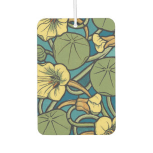 Art Nouveau Nasturtium Blue Gold floral Verneuil  Air Freshener