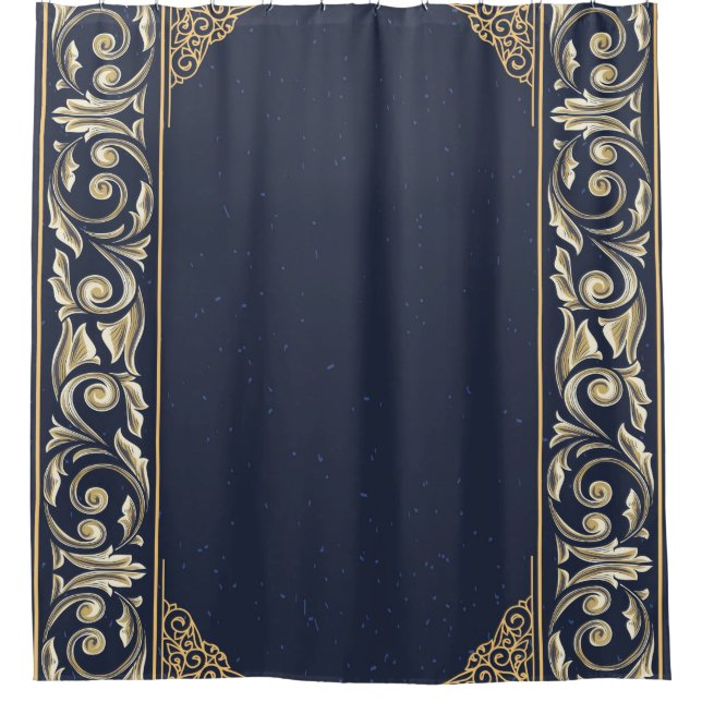 art nouveau, navy blue, gold,antique,belle époque, (Front)