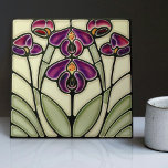 Art Nouveau Nemesia 'Dazzle-Me Lilac' Symmetrical Tile<br><div class="desc">Embrace the enchanting allure of the Art Nouveau era with this exquisite ceramic tile, featuring a symmetrical floral Nemesia 'Dazzle-Me Lilac' pattern. This epoch, celebrated for its innovative designs and harmonious blend of nature and art, has inspired generations with its captivating charm. The Nemesia 'Dazzle-Me Lilac', a symbol of vibrant...</div>