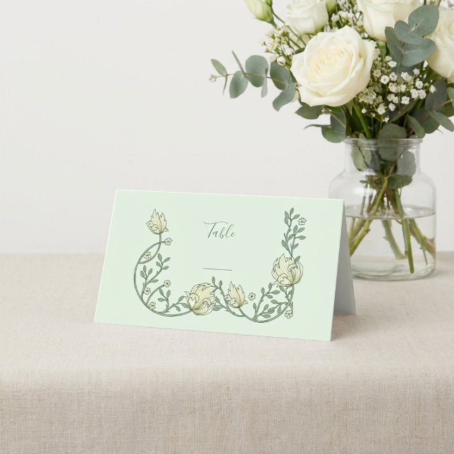 Art nouveau number place card (Art nouveau number place card.)