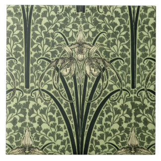 Art Nouveau Orchid design Tile
