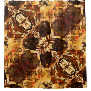 art nouveau ornamental vintage golden and brown pa