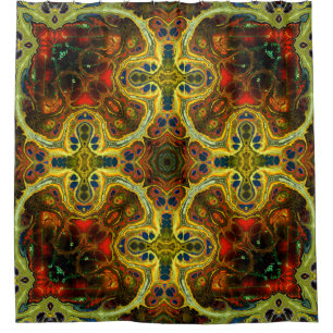 art nouveau ornamental vintage pattern in green, y