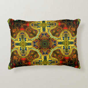 art nouveau ornamental vintage pattern in green, y accent pillow