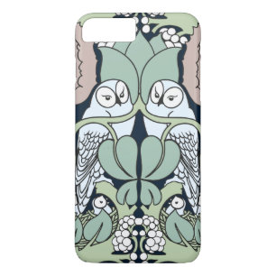 Art Nouveau Owls Nest Pattern iPhone 7 Plus Case-Mate iPhone Case