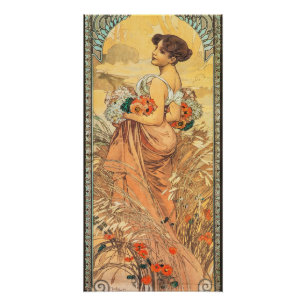 Art Nouveau Painting of Summer by Alphonse Mucha Poster