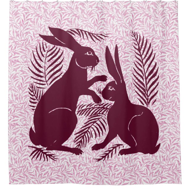 Art Nouveau Pair of Rabbits De Morgan and Morris (Front)