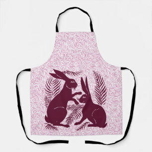 Art Nouveau Pair of Rabbits De Morgan and Morris Apron