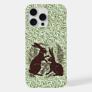 Art Nouveau Pair of Rabbits De Morgan and Morris iPhone 15 Pro Max Case