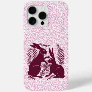 Art Nouveau Pair of Rabbits Voysey and Morris iPhone 15 Pro Max Case
