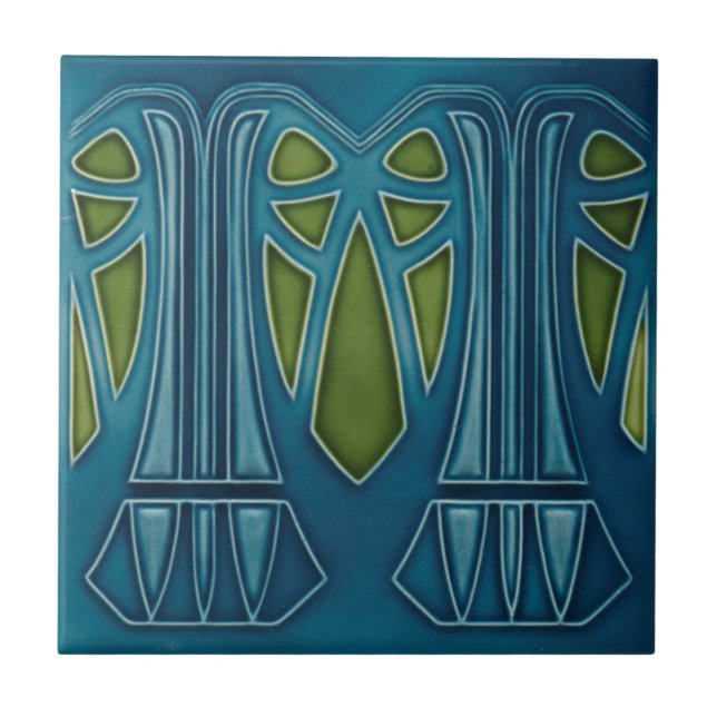 Art Nouveau - Palm Tree Tile (Front)
