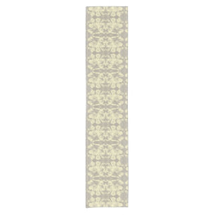 Art Nouveau Pansy Shades of Grey Table Runner