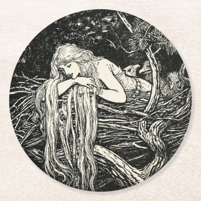 Art Nouveau Paper Coaster (Front)