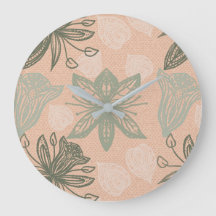 Art Nouveau Pastel Pink Flower Vector Pattern