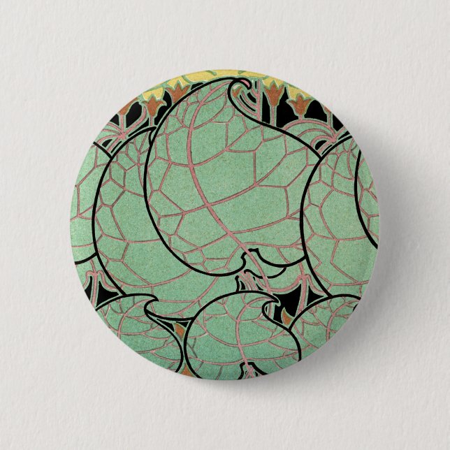 Art Nouveau pattern #10 2 Inch Round Button (Front)
