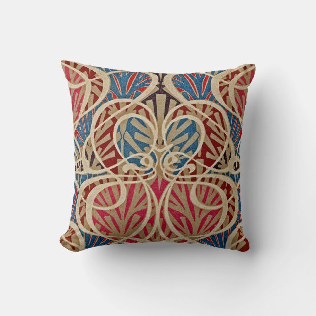 Art Nouveau Pattern #10 at Emporio Moffa Throw Pillow (Front)