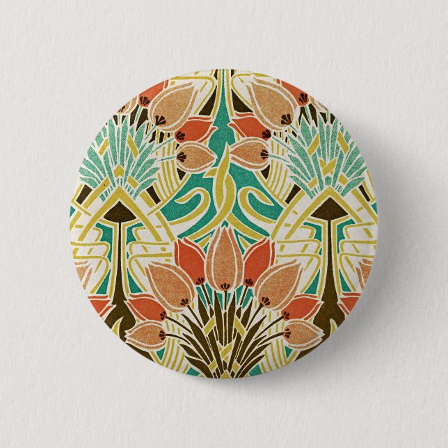 Art Nouveau pattern #11 2 Inch Round Button (Front)