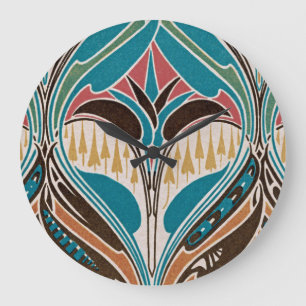 Art Nouveau Pattern #11 at Emporio Moffa Large Clock