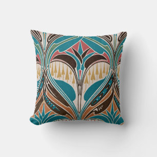 Art Nouveau Pattern #11 at Emporio Moffa Throw Pillow