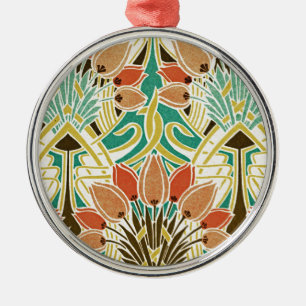Art Nouveau pattern #11 Metal Ornament