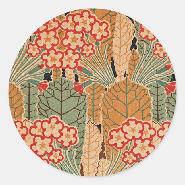 Art Nouveau Pattern #1 at Emporio Moffa Classic Round Sticker (Front)
