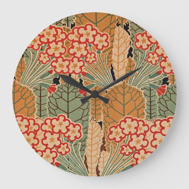 Art Nouveau Pattern #1 at Emporio Moffa Large Clock (Front)