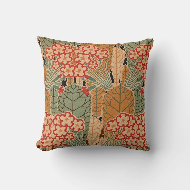 Art Nouveau Pattern #1 at Emporio Moffa Throw Pillow (Front)