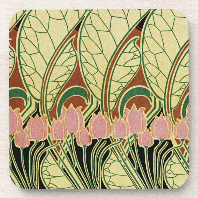 Art Nouveau pattern #1 Coaster (Front)