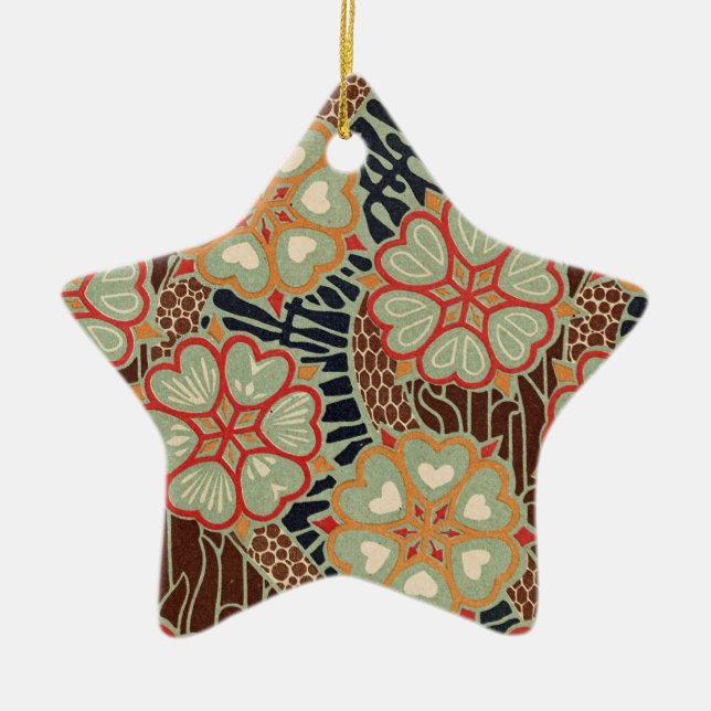 Art Nouveau Pattern #2 at Emporio Moffa Ceramic Ornament (Front)