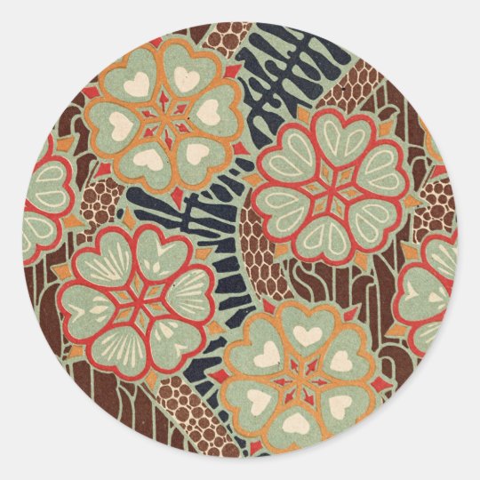 Art Nouveau Pattern #2 at Emporio Moffa Classic Round Sticker