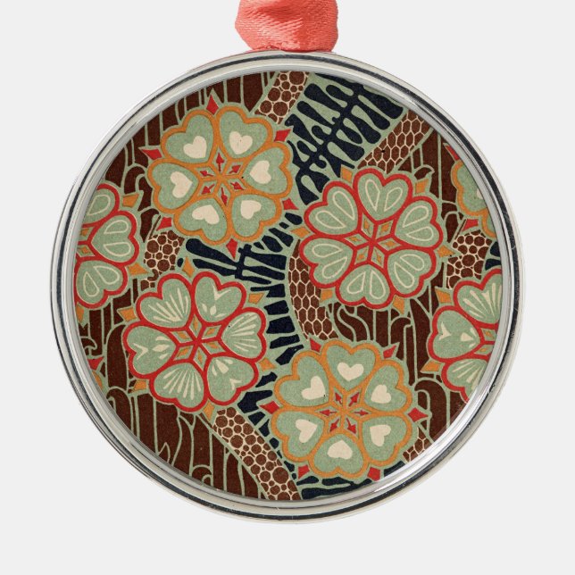 Art Nouveau Pattern #2 at Emporio Moffa Metal Ornament (Front)