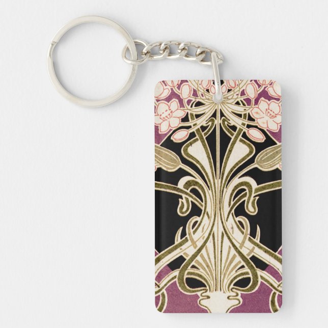 Art Nouveau pattern #2 Keychain (Front)