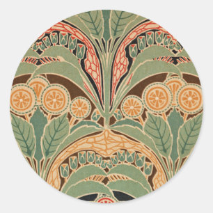 Art Nouveau Pattern #3 at Emporio Moffa Classic Round Sticker