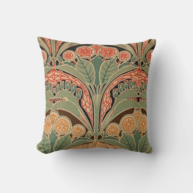 Art Nouveau Pattern #3 at Emporio Moffa Throw Pillow (Front)