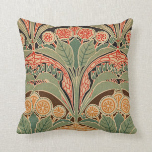 Art Nouveau Pattern #3 at Emporio Moffa Throw Pillow