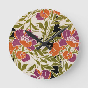 Art Nouveau pattern #3 Round Clock