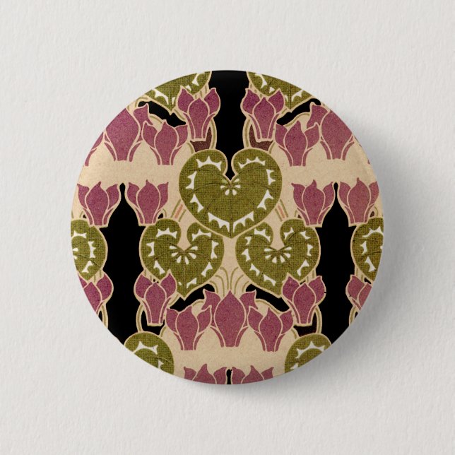 Art Nouveau pattern #4 2 Inch Round Button (Front)