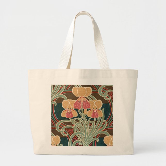 Art Nouveau Pattern #4 at Emporio Moffa Large Tote Bag (Front)