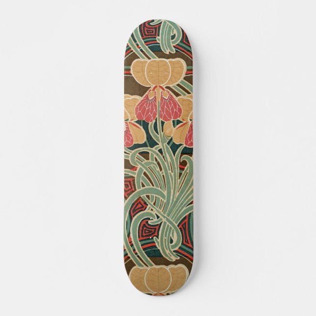 Art Nouveau Pattern #4 at Emporio Moffa Skateboard (Front)