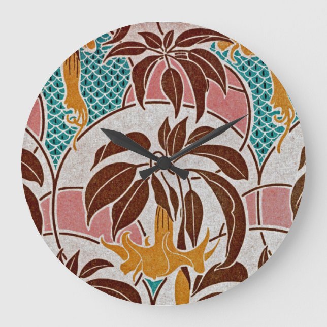 Art Nouveau Pattern #5 at Emporio Moffa Large Clock (Front)