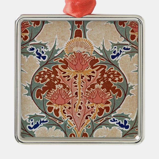Art Nouveau Pattern #6 at Emporio Moffa Metal Ornament (Front)
