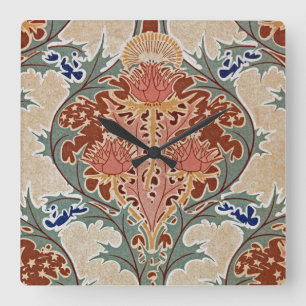Art Nouveau Pattern #6 at Emporio Moffa Square Wall Clock